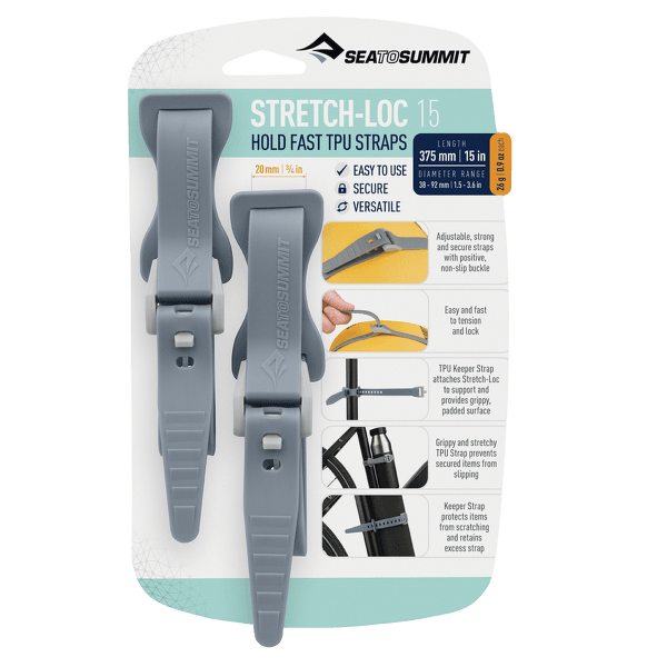 Curea Sea to Summit Stretch-Loc 15 - 20mm x 375mm 2 Pack Dusk (DSK)