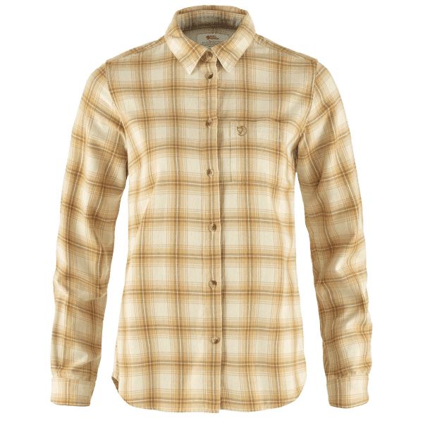 Cămașă cu mânecă lungă Fjällräven Övik Flannel Shirt Women Chalk White-Dune Beige