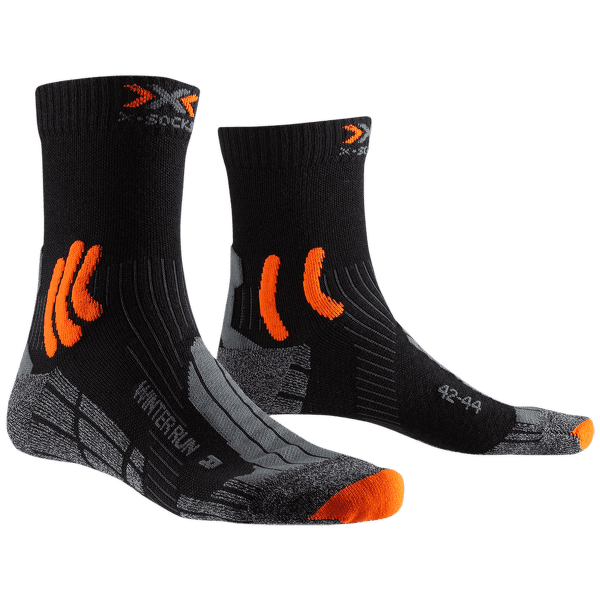 Șosete X-Bionic X-Socks Winter Run 4.0 BLACK/DARK GREY MELANGE/X-ORANGE