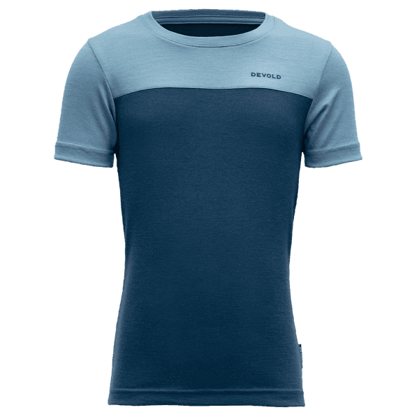 Tricou cu mânecă scurtă Devold Norang Merino Tee Kid 422A Flood