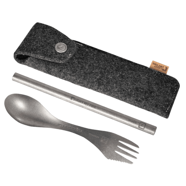 Linguriţă Light My Fire Spork´n Straw Kit Titanium