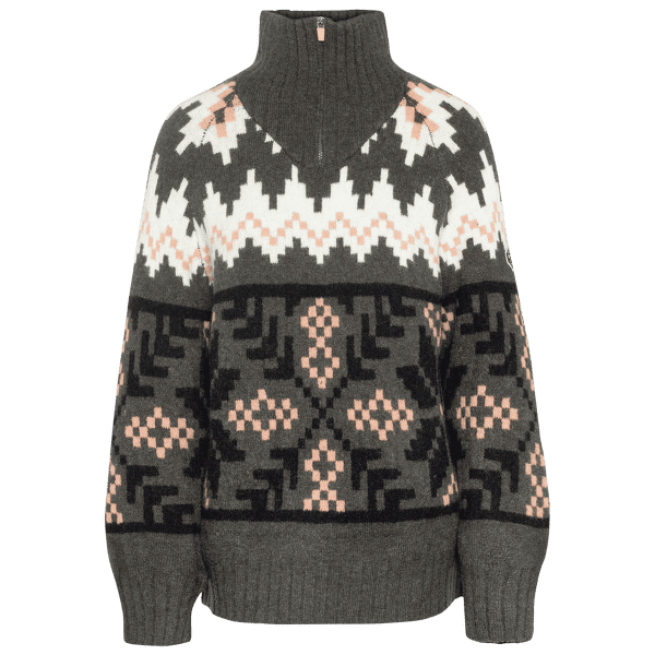 Pulover Kari Traa AMELIA KNIT DARK GREY