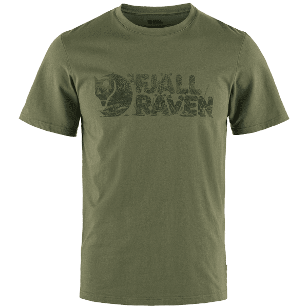 Tricou cu mânecă scurtă Fjällräven Lush Logo T-Shirt Men Laurel Green