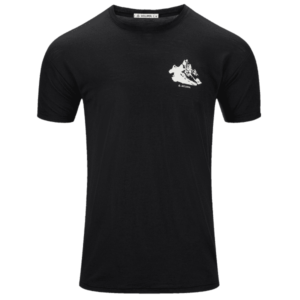 Tricou cu mânecă scurtă Aclima LightWool Tee Mountain Men Jet Black
