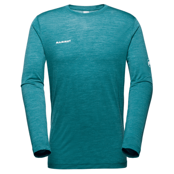 Tricou cu mânecă lungă Mammut  Tree Wool FL Longsleeve Men 40324 deep teal melange