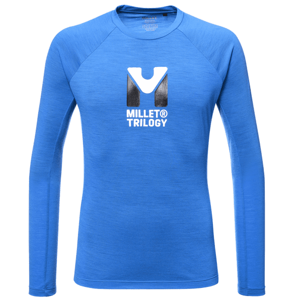 Tricou cu mânecă lungă Millet TRILOGY WOOL TS LS Men ICON BLUE