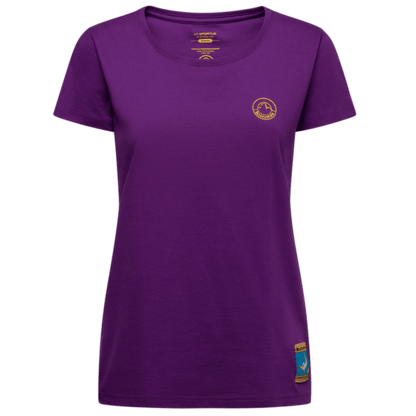 Tricou cu mânecă scurtă La Sportiva CLIMBING ON THE MOON T-Shirt Women Viola/Giallo