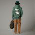 Hanorac The North Face HERITAGE GRAPHIC RELAXED HOODIE Men DUCK GREEN