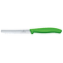 Tomato knife Swiss Classic, wavy, green, 11 cm Green