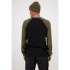 Tricou cu mânecă lungă Mons Royale Icon Raglan Dark Olive / Black