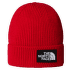 TNF LOGO BOX CUFFED BEANIE TNF RED