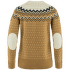 Pulover Fjällräven Övik Knit Sweater Women Buckwheat Brown-Chalk White