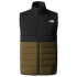 Vesta The North Face BELLEVIEW STRETCH DOWN VEST Men TNF BLACK/MILITARY OLIVE