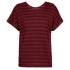 Tricou cu mânecă scurtă Icebreaker Drayden Reversible SS Top Stripe Women ESPRESSO/CHERRY/S