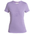 Tricou cu mânecă scurtă Icebreaker Merino 150 Tech Lite III SS Tee Hike Path Women PURPLE GAZE