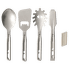 Detour Stainless Steel Utensil Set - [4 Piece] Stainless Steel Grey