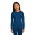 Tricou cu mânecă lungă Icebreaker Merino 200 Oasis LS Crewe Snow Day Kids ATLANTIS/TOPAZ/AOP