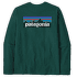 Tricou cu mânecă lungă Patagonia Long-Sleeved P-6 Logo Responsibili-Tee Men Cascade Green
