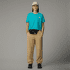 Tricou cu mânecă scurtă The North Face SIMPLE DOME CROPPED SLIM TEE Women 0YI VIRTUAL BLUE
