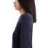 Tricou cu mânecă lungă Icebreaker 200 Oasis LS Crewe Ski Stripes Women Midnight Navy