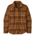 Fjord Flannel Shirt Women Happy Camper: Shelter Brown