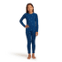 Tricou cu mânecă lungă Icebreaker Merino 200 Oasis LS Crewe Snow Day Kids ATLANTIS/TOPAZ/AOP