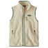 Retro Pile Vest Women Natural w/Ellwood Green