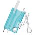 Cuțit Victorinox SwissCard Nailcare, iceblue translucent