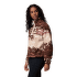 Hanorac Columbia Helvetia™ II Printed Cropped Half Snap Women Tobacco Sisters, Dark Stone 256