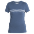 Tricou cu mânecă scurtă Icebreaker Merino 150 Tech Lite III SS Tee Mountain Lines Women DAWN