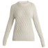 Merino Cable Knit Crewe Sweater Women UNDYED