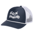 Flat Bill Trucker Hat Charcoal-White Wavy Black Dmnd