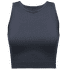 Maiou Black Diamond Seamless Rib Tank Women Charcoal