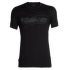 Tricou cu mânecă scurtă Icebreaker Tech Lite SS Crewe Coronet Peak Men Black1