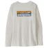 Tricou cu mânecă lungă Patagonia Cap Cool Daily Graphic Shirt Waters Long Sleeve Women Boardshort Logo Light Plume Grey: White